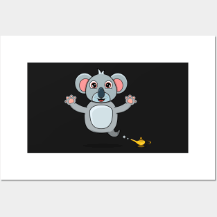 Cute Koala Ghost and Flying Posters and Art